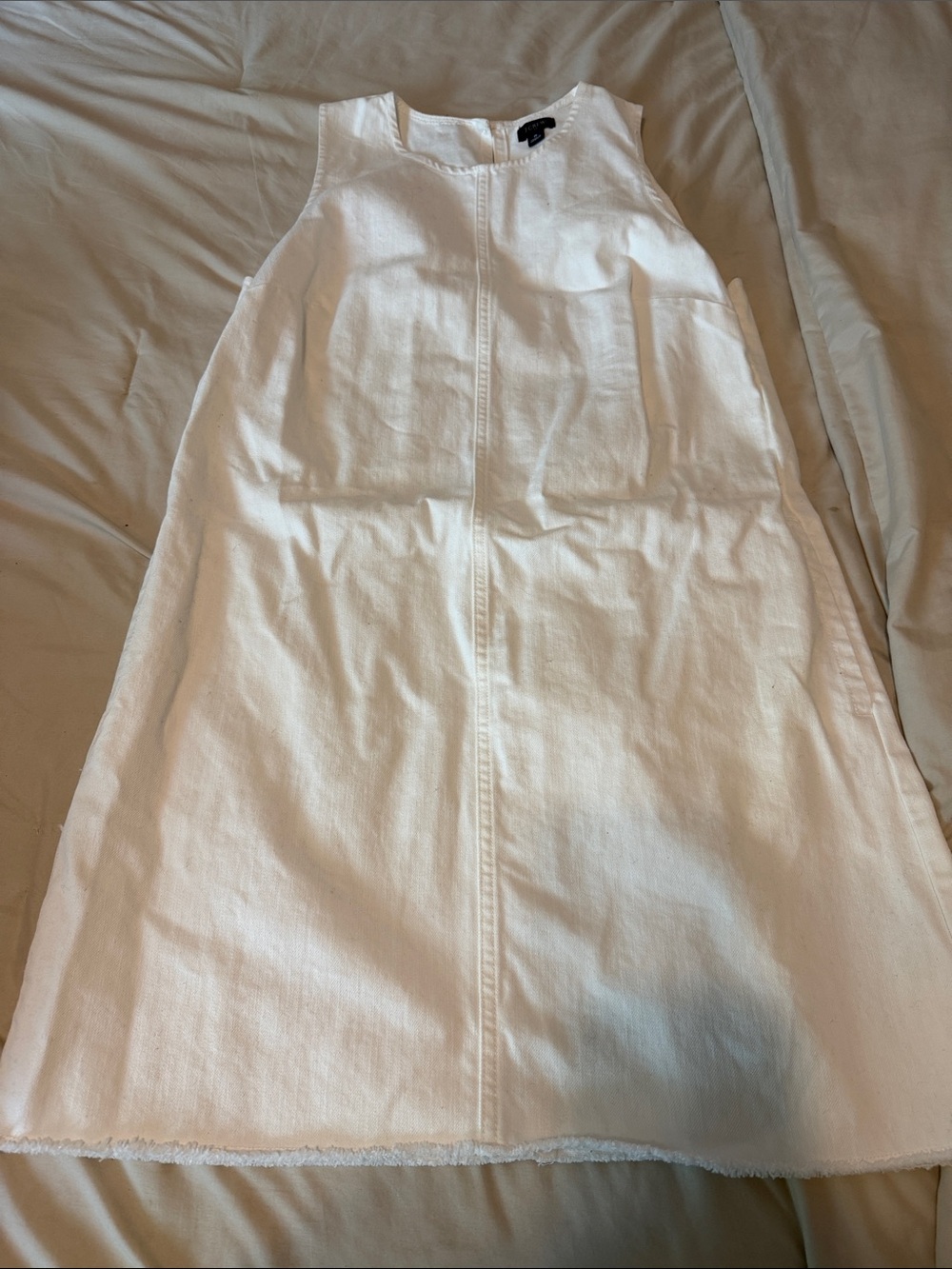 J. Crew Classic White Crewneck Dress